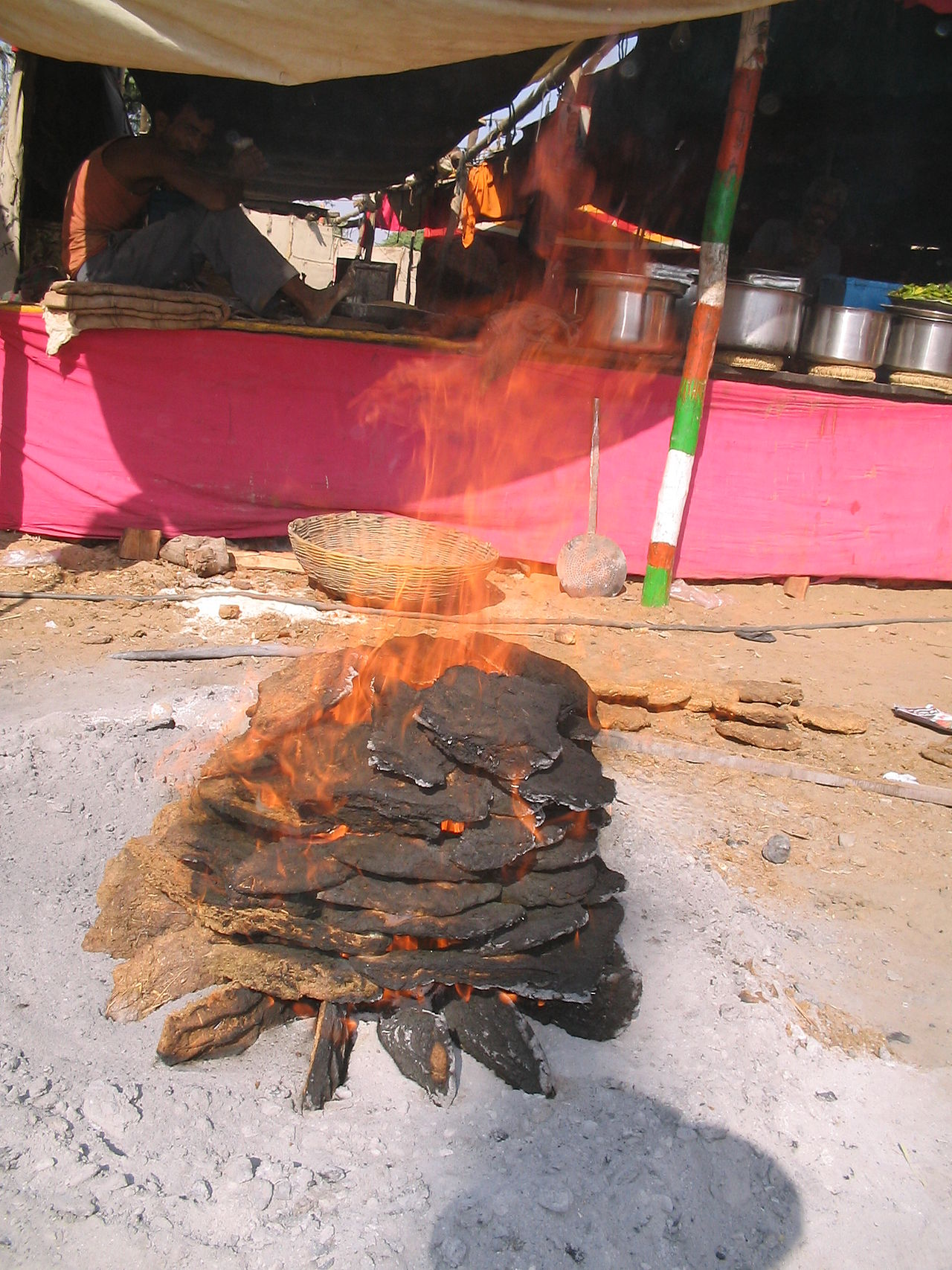 Dung cooking fire in Pushkar, India. Source: Wikipedia. https://commons.wikimedia.org/wiki/File:Dung_cooking_fire._Pushkar_India.JPG